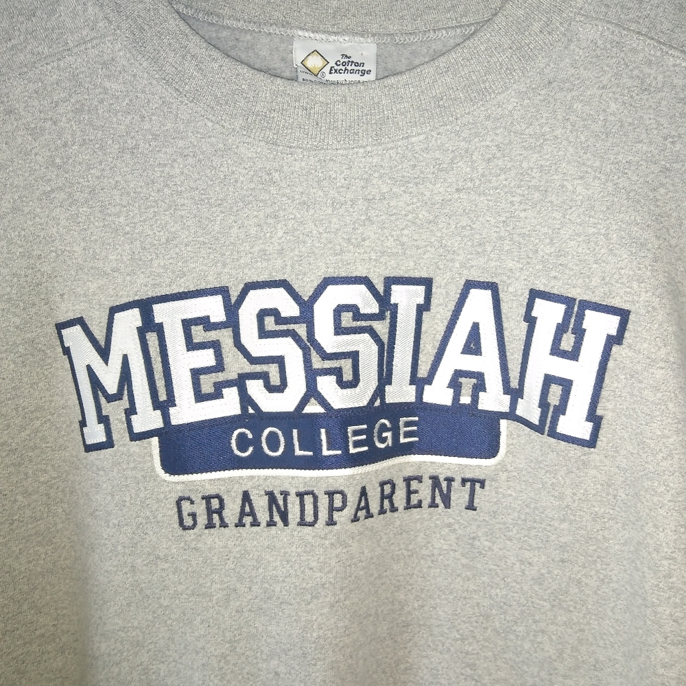 Messiah College University Embroidered Grandparent Sweater Pullover (L)